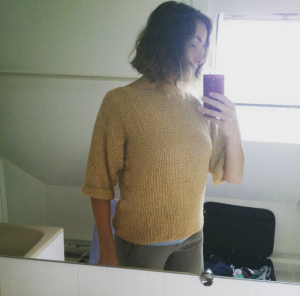 Le pull, quand il n'était pas encore déformé...